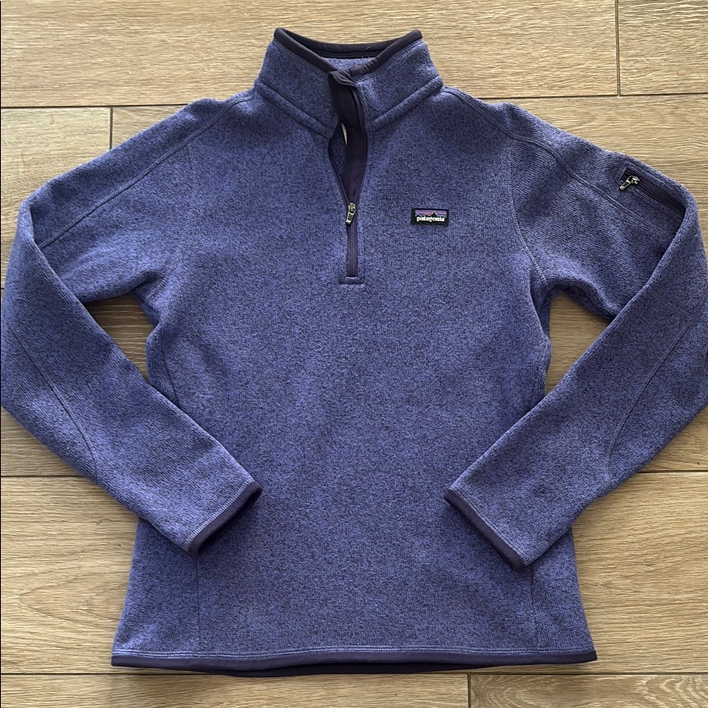 Purple Quarter-Zip Fleece Pullover